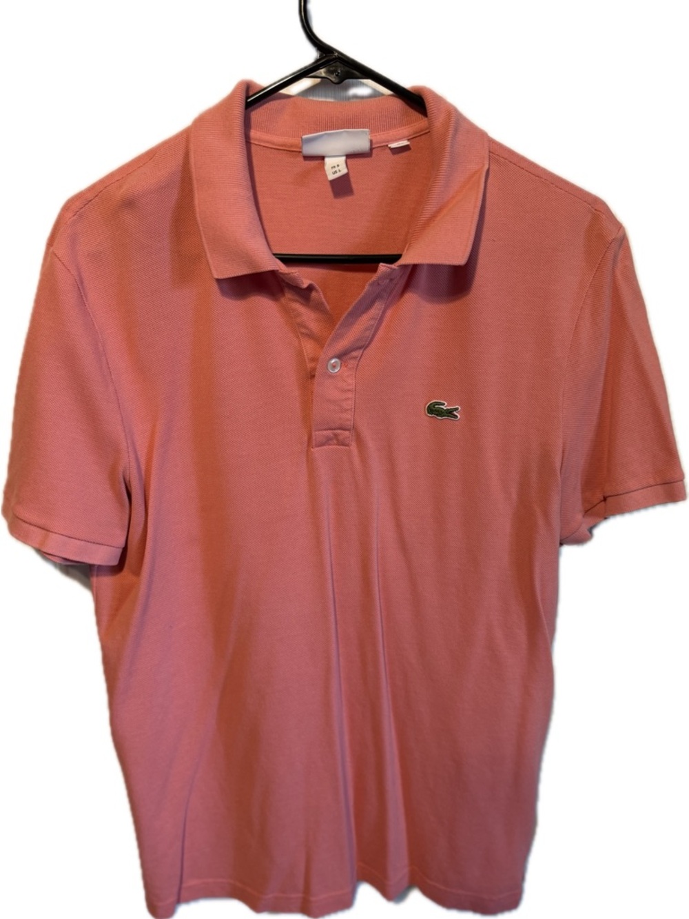 Lacoste Men's Coral Pink Short Sleeve Polo